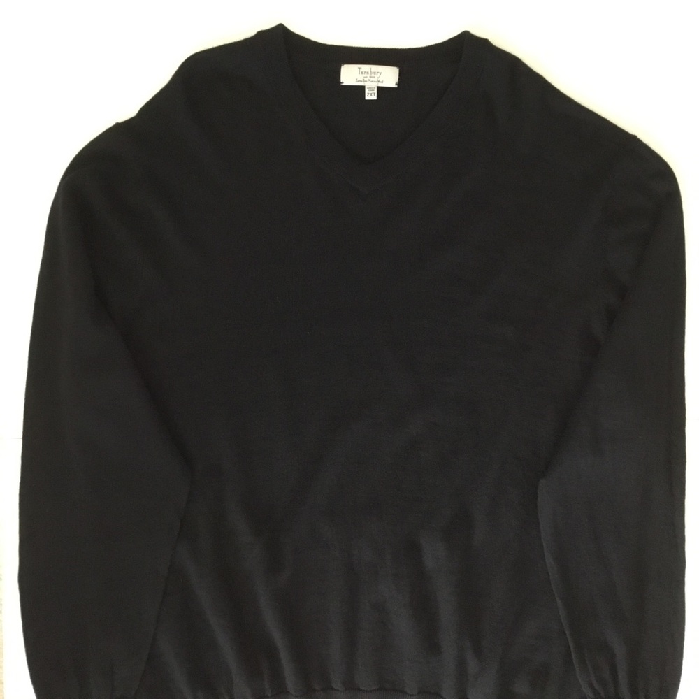 Turnbury Men’s Wool Sweater Black Size 2XT